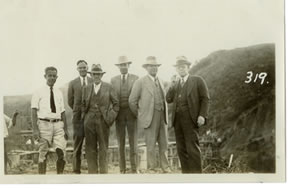 Left to Right: Howard Walton, Don Smiley, DW Albert, Frank Collins, Mr. Evens, and Ray Carberry